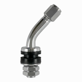AA 45 Bend ENKEI Specialty Clamp-in Valve w/ Flat Top Hex Cap, 30mm (Ea)