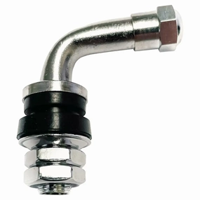 AA 90 Bend ENKEI Specialty Clamp-in Valve w/ Dome Top Hex Cap, 25mm (Ea)