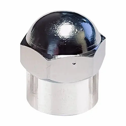 AA Chrome Hexagon Tire Valve Caps (100/Box)