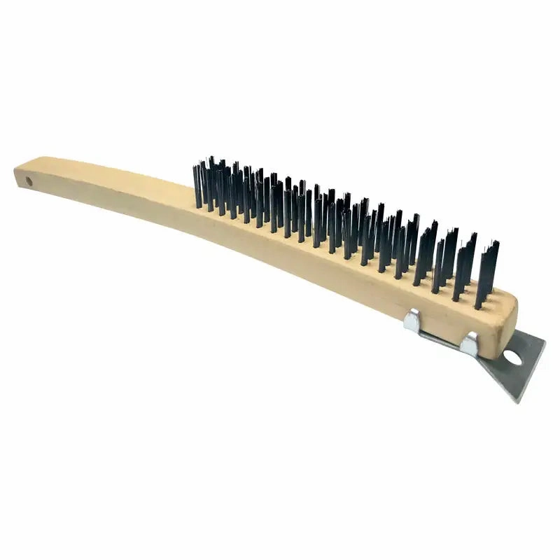 AA Long Hand Wire Brush w/ Metal Scrape Top