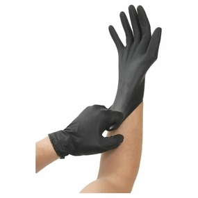 AA Onyx Black Nitrile Gloves (100/Box)