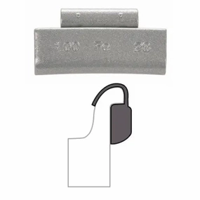AA "AW" Clip-On Wheel Weight (Steel / 25/Box)