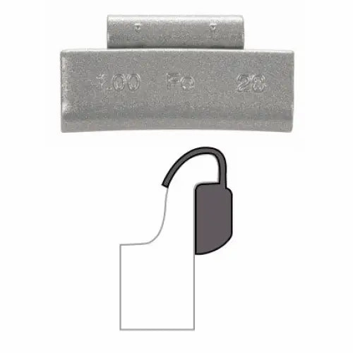 AA "AW" Clip-On Wheel Weight (Steel / 25/Box)