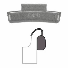 AA "AW" Clip-On Wheel Weight (Zinc / 25/Box)