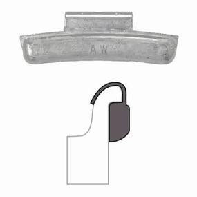 AA "AW" Uncoated Clip-On Wheel Weight (Lead / 50/Box)