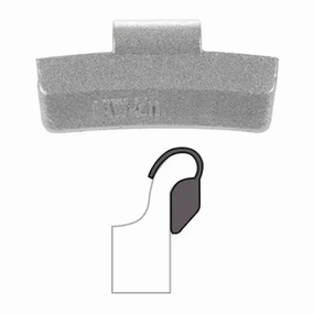AA "IAW" Clip-On Wheel Weight (Zinc / 25/Box)