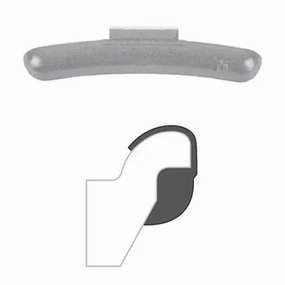AA "LH" Clip-On Wheel Weight (Zinc / 25/Box)