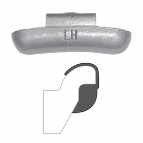 AA "LH" Coated Clip-On Wheel Weight (Lead / 25/Box)