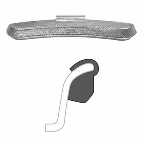 AA "LT1" Uncoated Clip-On Wheel Weight (Lead / 25/Box)