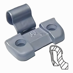 AA "MBN" Series Coated Two-Piece Wheel Weight (25/Box, Lead)