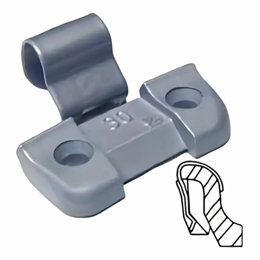 AA "MBN" Series Coated Two-Piece Wheel Weight (25/Box, Lead)