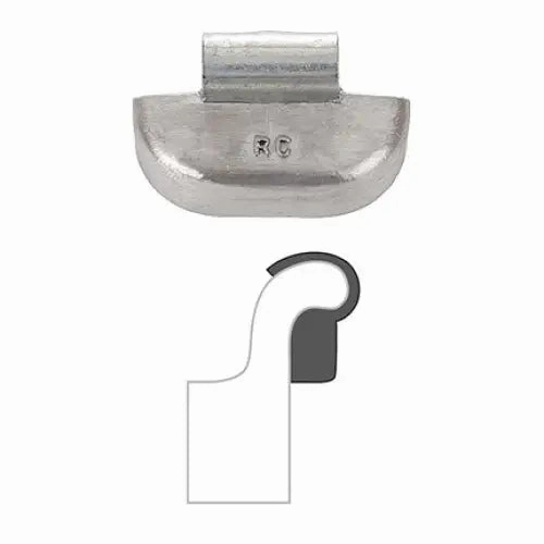 AA "RC" Uncoated Clip-On Wheel Weight (Lead)
