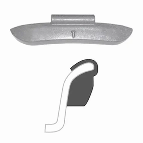 AA "T" Coated Clip-On Wheel Weight (Lead / 25/Box)