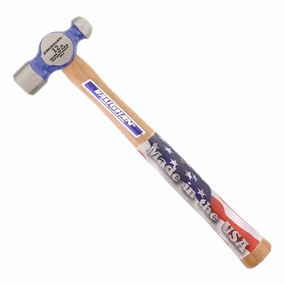 AA USA Made 12oz Ball Peen Hammer, Hickory Handle - 87-TC2012