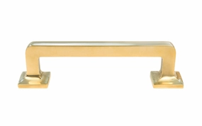 Arts & Crafts Style Solid Brass Pull ~ 4" On Centers