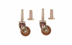 Ball Bearing Steel Grip-Neck Caster With Hardwood Wheel ~ 1-1/4" Wheel