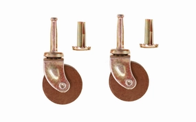 Ball Bearing Steel Grip-Neck Caster With Hardwood Wheel ~ 1-5/8" Wheel