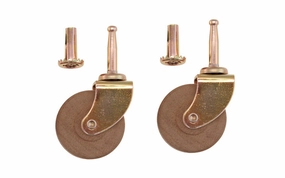 Ball Bearing Steel Grip-Neck Caster With Hardwood Wheel ~ 2" Wheel