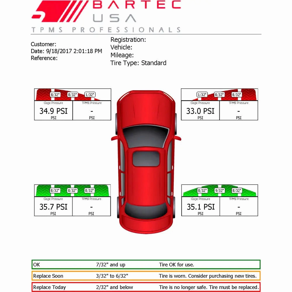 Bartec TPG200 Bluetooth Tire Pressure and Tread Depth Gauge