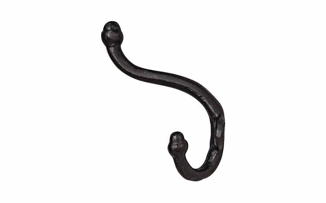 Black Cast Iron Triple Acorn Hook