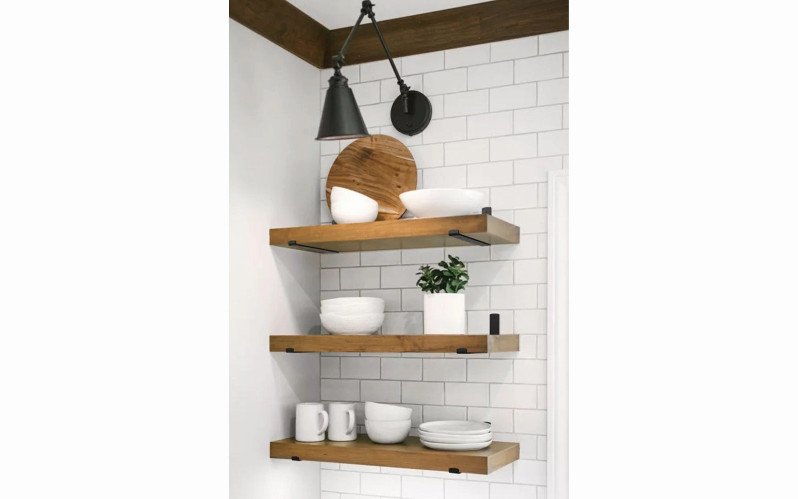 Black Finish Floating Shelf Hardware Kit
