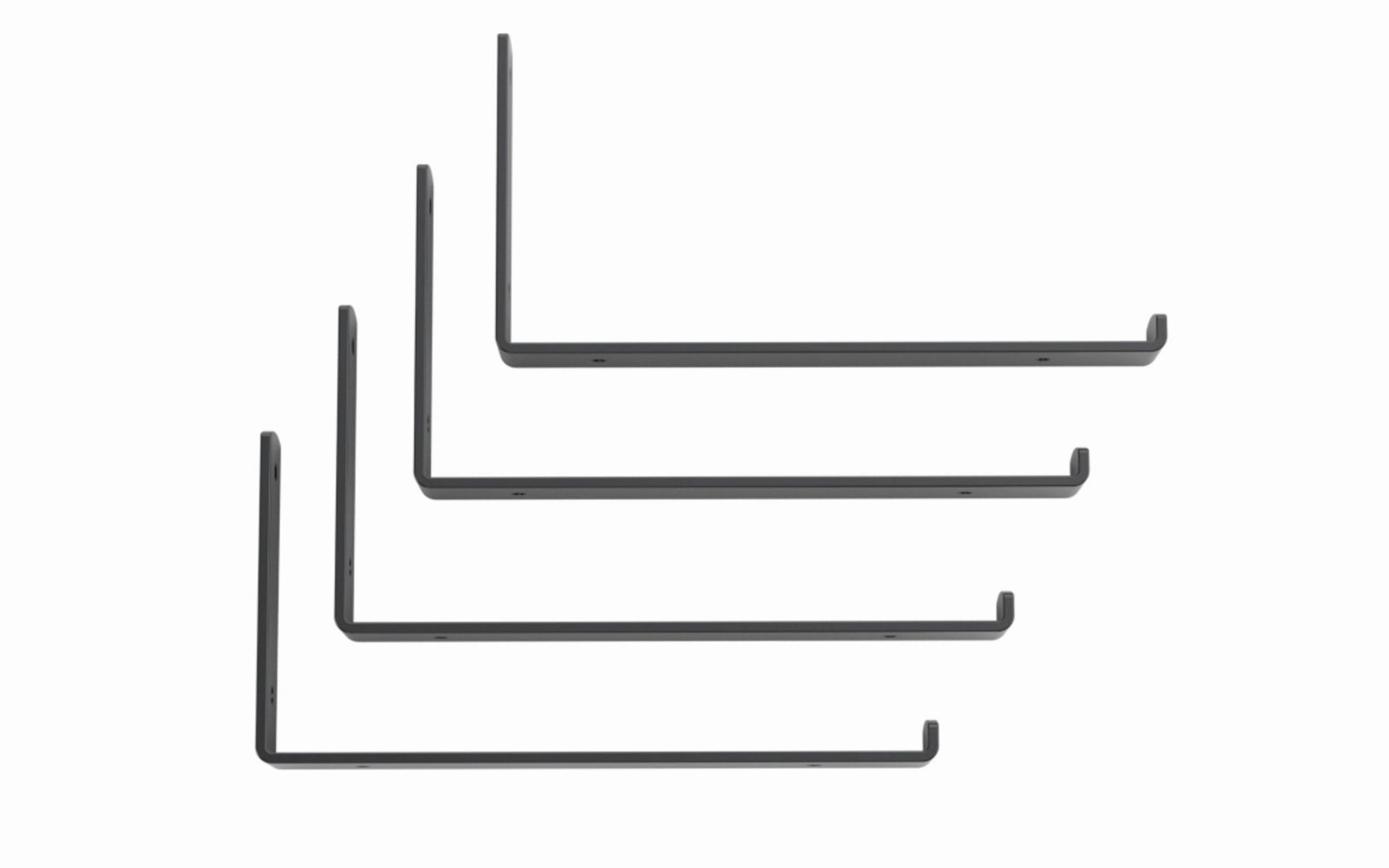 Black Finish Floating Shelf Hardware Kit