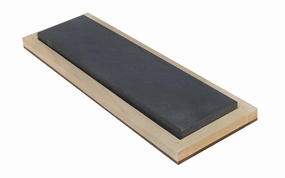 Black Hard Arkansas Bench Stone with Wooden Box ~ 8" x 2"