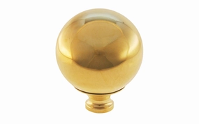 Brass Ball Finial ~ 1-3/4" Diameter