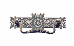 Brass Eastlake Drop Pull ~ 3" On Centers