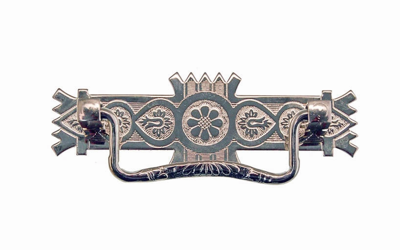 Brass Eastlake Drop Pull ~ 3" On Centers