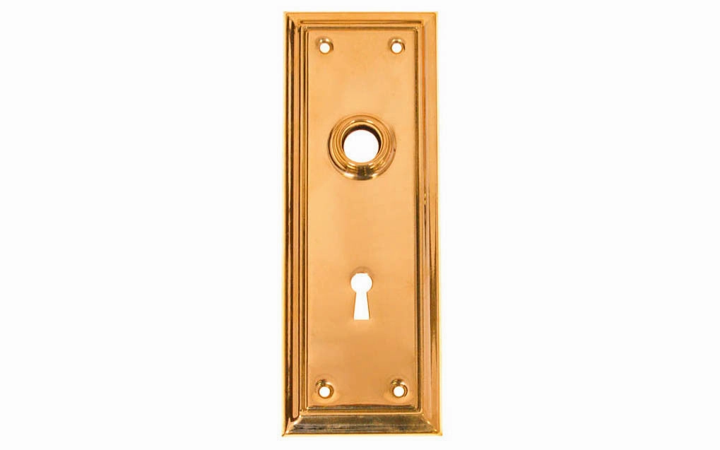 Brass Escutcheon Door Plate with Keyhole
