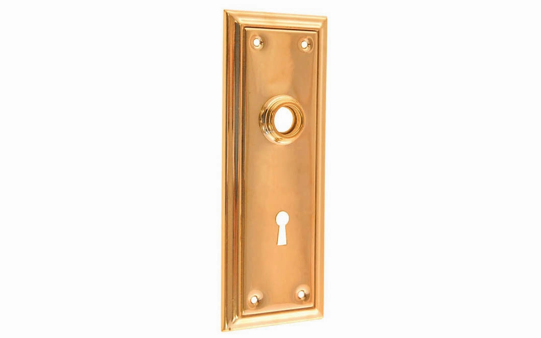 Brass Escutcheon Door Plate with Keyhole