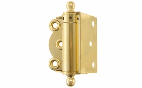 Brass Half Surface Spring Door Hinge with Ball-Tips