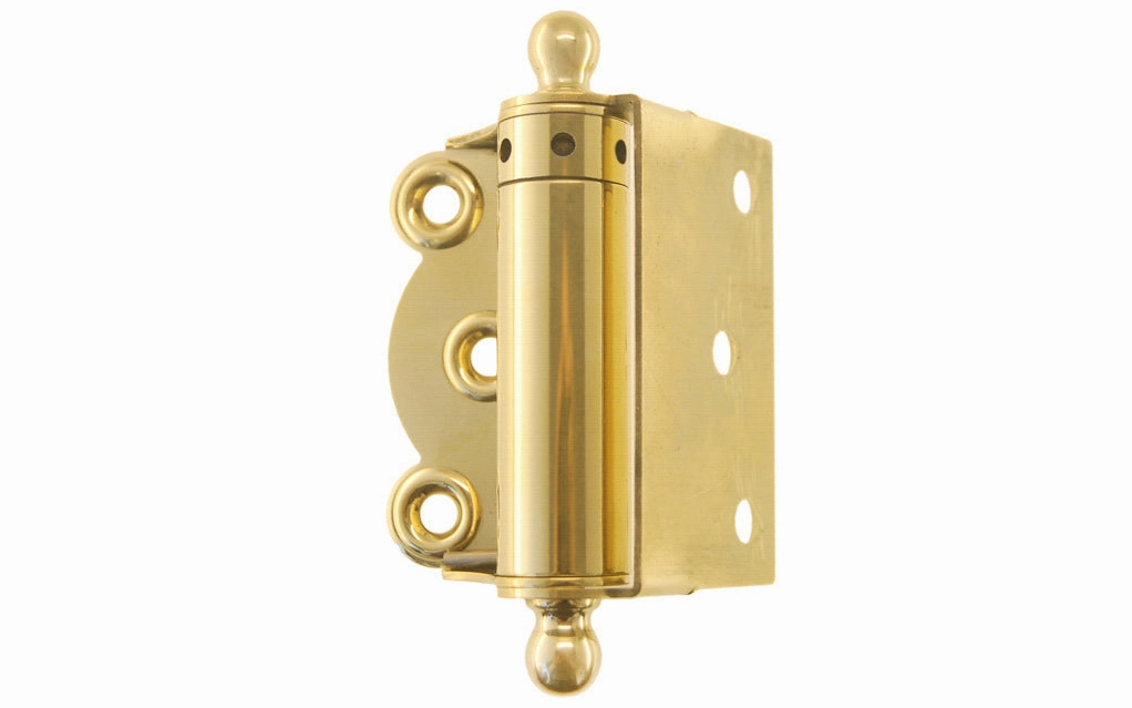 Brass Half Surface Spring Door Hinge with Ball-Tips