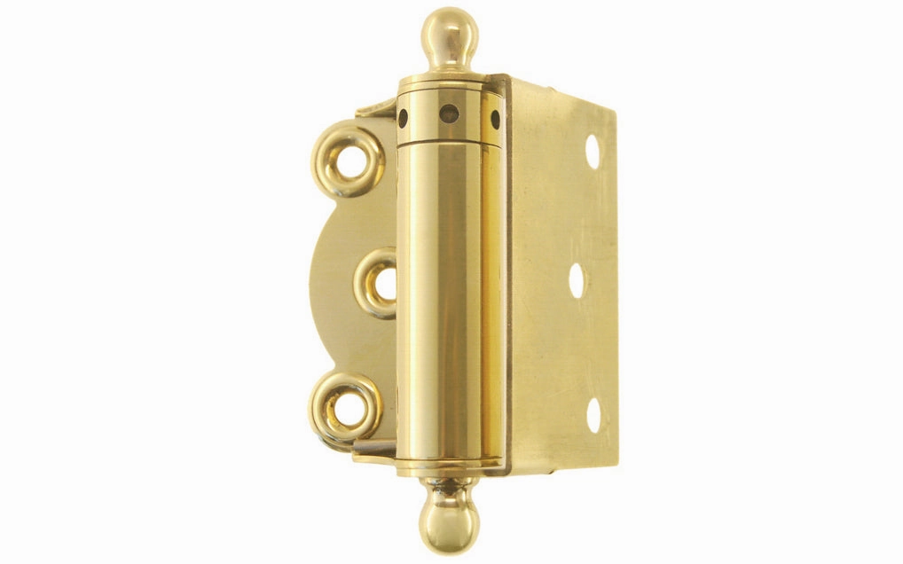 Brass Half Surface Spring Door Hinge with Ball-Tips