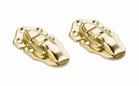 Brass-Plated Draw Catches - 2 Pack