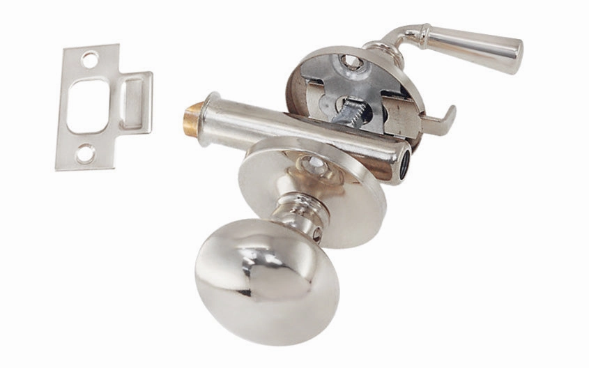 Brass Screen Door Mortise Latch with Knob & Lever