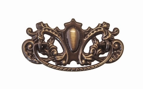 Brass Victorian Drop Pull ~ 3" On Centers