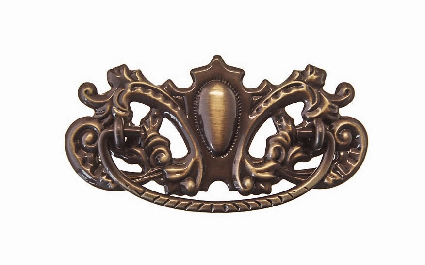 Brass Victorian Drop Pull ~ 3" On Centers