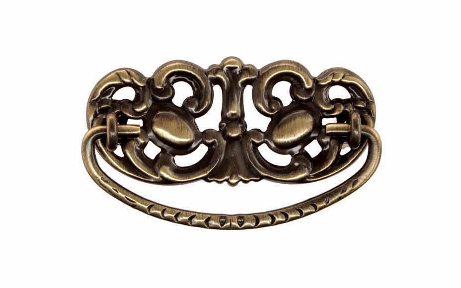 Brass Victorian Drop Pull ~ 3" On Centers