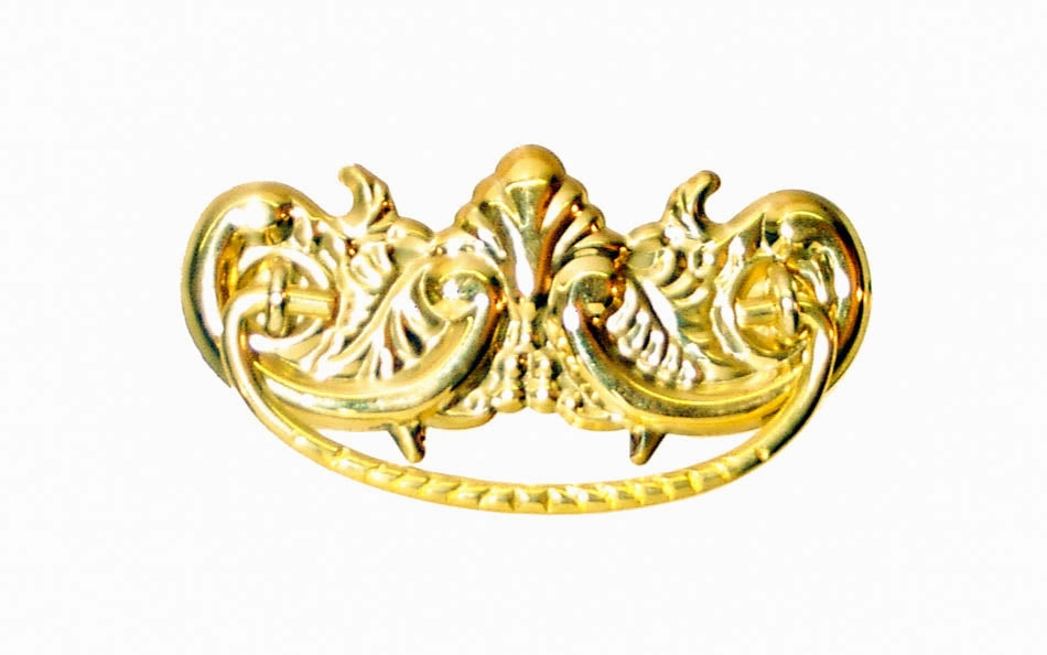 Brass Victorian Drop Pull ~ 3" On Centers