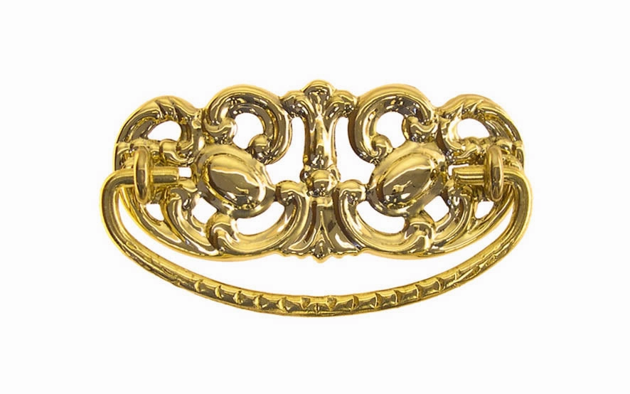 Brass Victorian Drop Pull ~ 3" On Centers