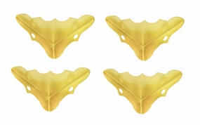 Bright Brass Decorative Corners - 4 Pack