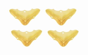 Bright Brass Small Decorative Corners - 4 Pack