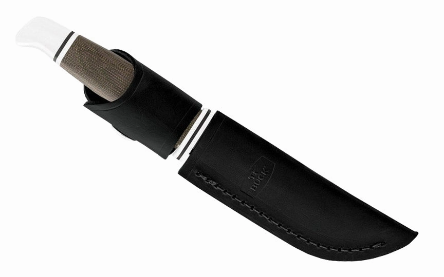 Buck Knives 102 Woodsman Pro Fixed Blade Knife with Micarta Handle & Sheath