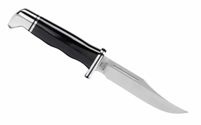 Buck Knives 117 Brahma Knife & Sheath - Fixed Blade with Black Handle