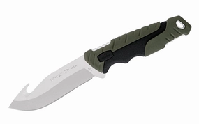 Buck Knives 657 Pursuit, Large Fixed Blade Knife with Guthook - Green