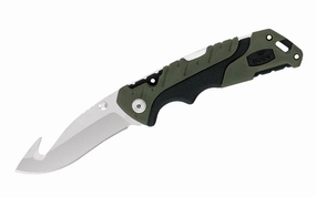 Buck Knives 660 Pursuit, Large Folding Knife with Guthook - Green