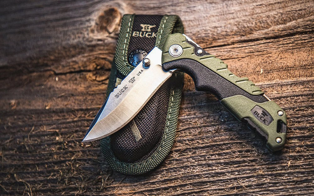 Buck Knives 661 Pursuit, Small Folding Knife - Green