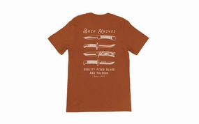 Buck Knives "Quality Blades" Copper Color T-Shirt